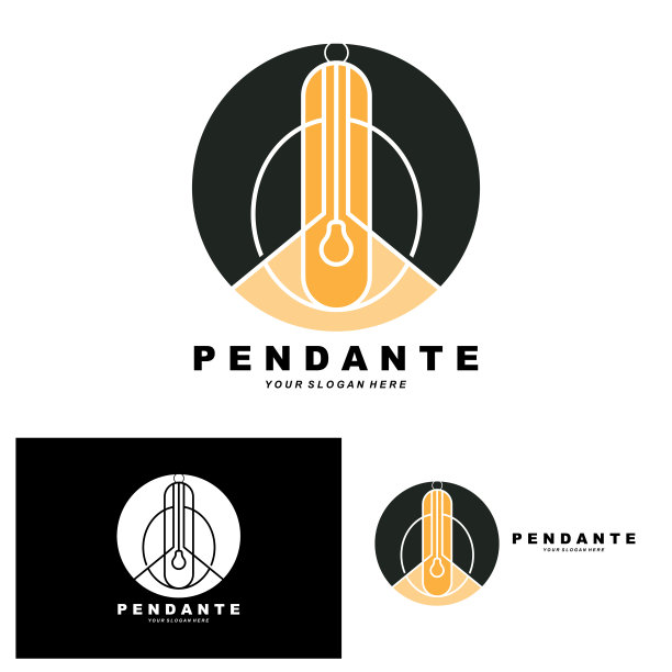 家居装饰挂灯标志，家居家具设计矢量图片下载