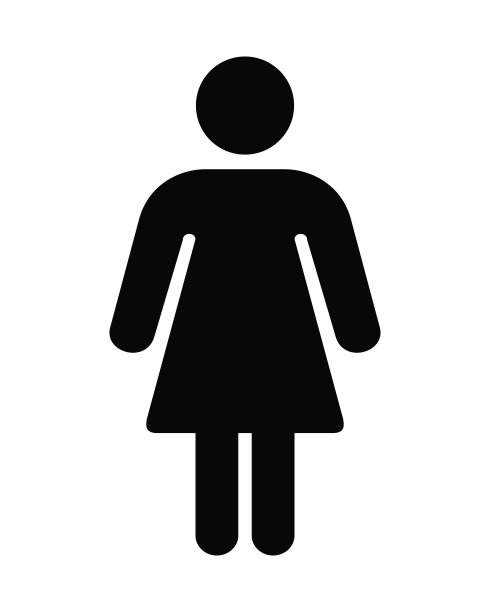 女性图标符号矢量插图图片下载