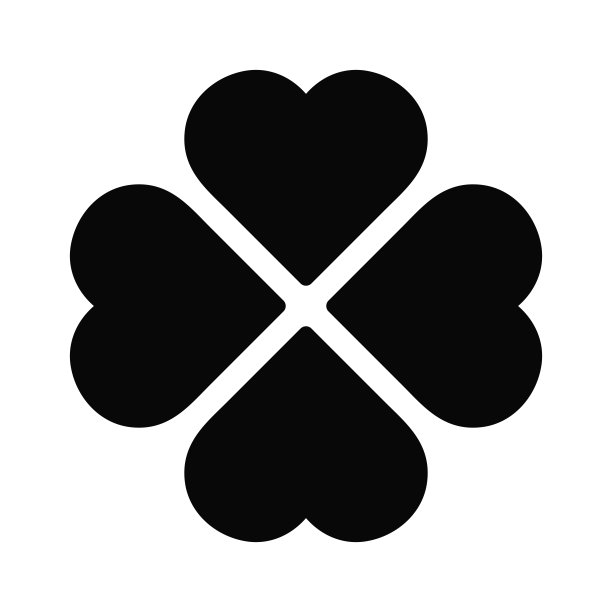 简单的三叶草平面图标矢量图片下载