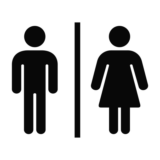 厕所图标符号矢量插图图片下载