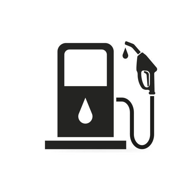 白色背景上的加油站图标。矢量图图片下载