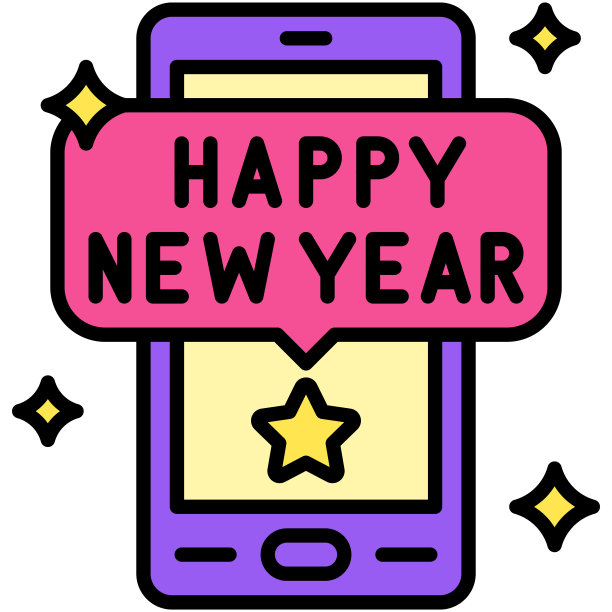 手机上新春短信图标，新年相关矢量图片下载