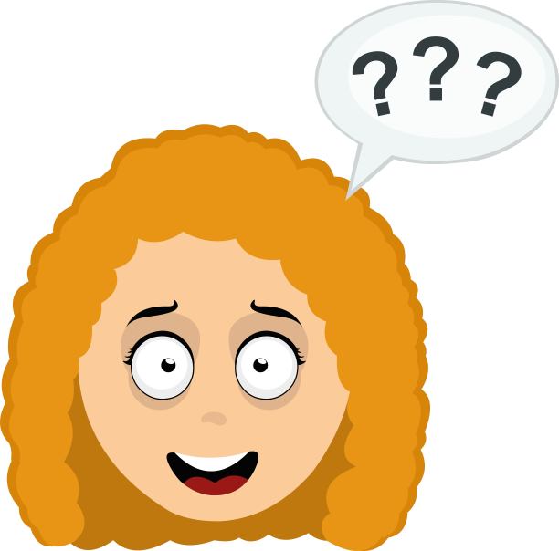 矢量头女孩对话泡泡问号图片下载
