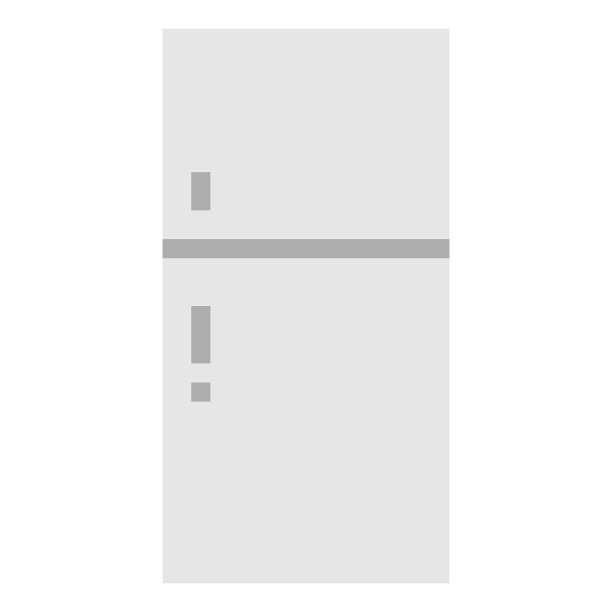 冰箱图标平面颜色矢量。图片下载