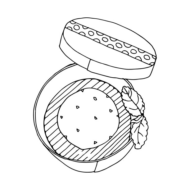俯视图饺子在一个竹盒。手绘矢量插图。中国的饺子。手绘亚洲食物矢量插图。图片下载