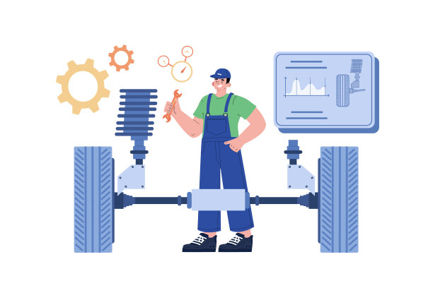 轮胎平衡插图概念上的白色背景图片下载