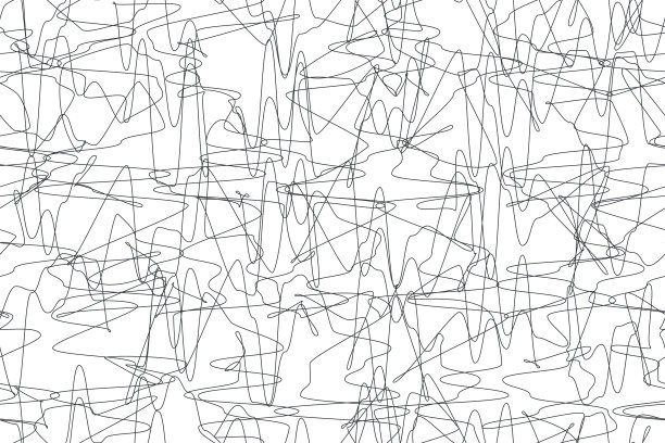 极简主义抽象艺术作品的黑色铅笔涂鸦。纸上或白色背景上不规则的笔触。描述困惑、愤怒或压力的表达。用于纹理或壁纸。图片下载