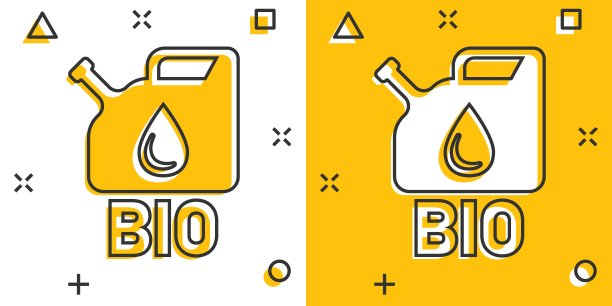 漫画风格的汽油罐图标。汽油罐卡通矢量插图在白色孤立的背景。燃料箱飞溅效果标志经营理念。图片下载