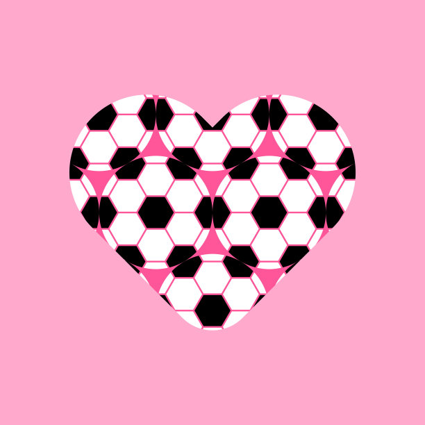 足球心脏图标说明矢量。图片下载