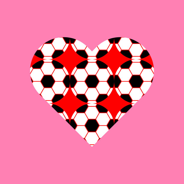 足球心脏图标说明矢量。图片下载