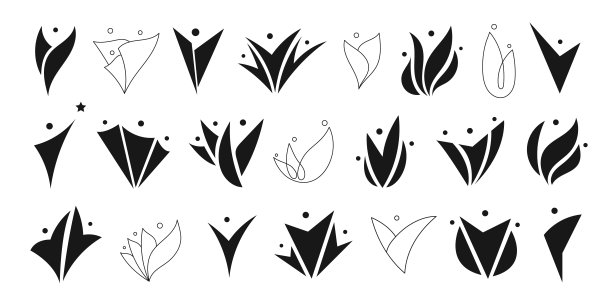 矢量集合的男人，人，人类剪影图标。行亲情，相会，关怀，相聚插图。黑白两色图片下载