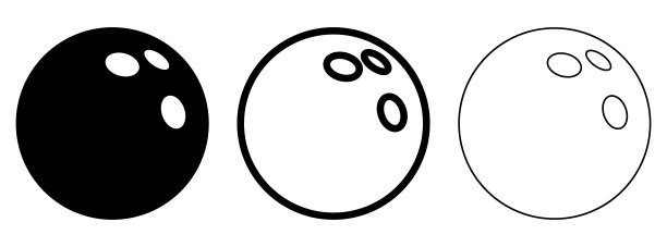 保龄球图标设置。保龄球孤立的图标。保龄球符号。图片下载