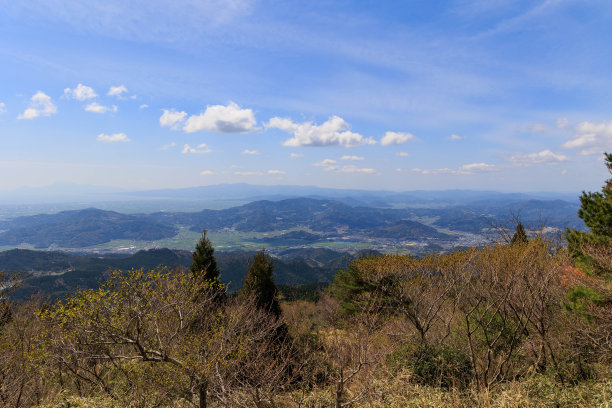从佐贺县第二高的山上俯瞰图片下载