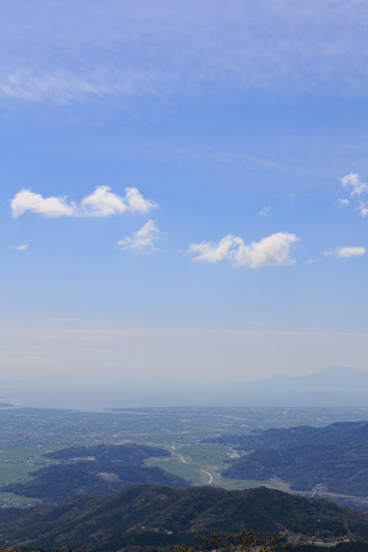 从佐贺县第二高的山上俯瞰图片下载