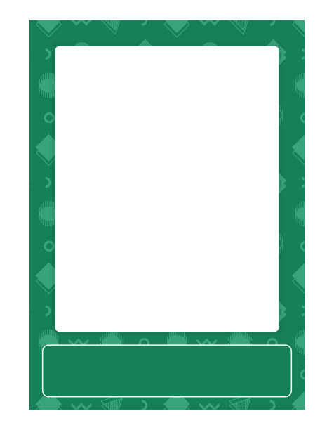 绿色画框与几何图形宣传册元素设计图片下载