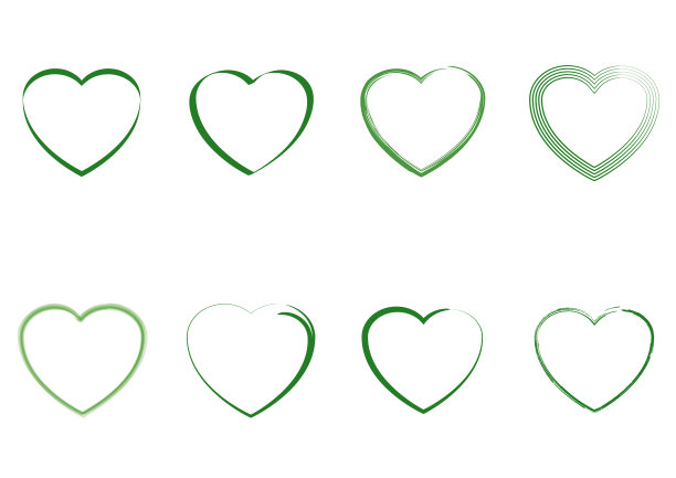 绿色心形图标图片下载