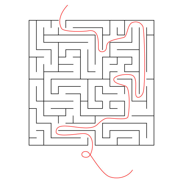 儿童方块迷宫，矢量拼图图片下载
