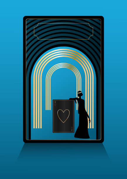 打牌，女人和拱门图片下载