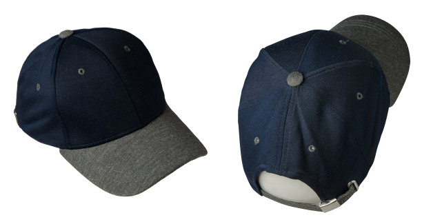 帽子孤立在白色背景上。有遮阳帽的帽子。蓝色的帽子图片下载