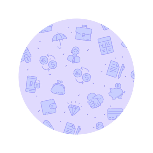 圆形的金融图标图案。用于纸包装和织物装饰。背景为标志。企业形象的图形元素。商业元素。图片下载