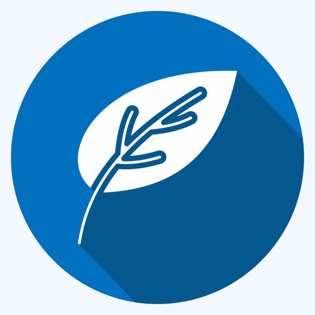 图标的叶子。与植物符号有关。长阴影风格。简单的说明。工厂。橡树。叶子。玫瑰图片下载