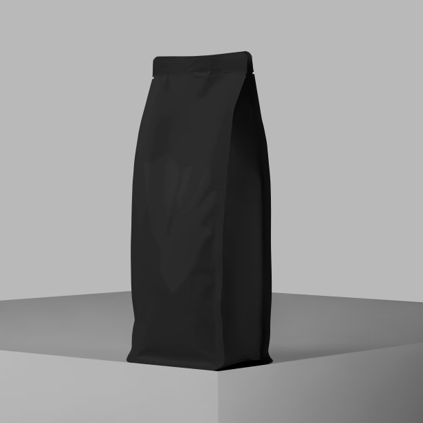 折黑色包装模型，立方体演示，包茶，咖啡，香气，孤立的背景。图片下载