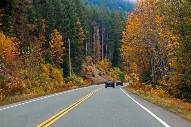 温哥华岛到太平洋海岸的山地公路图片下载