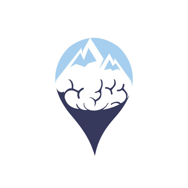 脑山矢量符号设计模板。图片下载