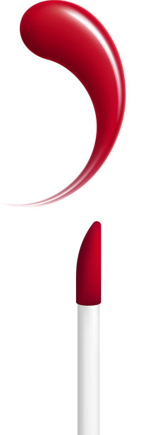 红色唇彩涂抹器成分图片下载