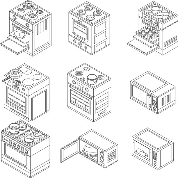 烤箱图标设置大纲图片下载