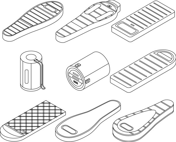 睡袋图标设置轮廓图片下载