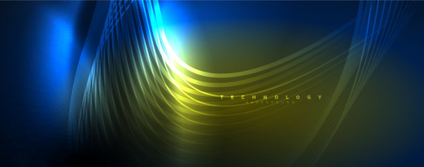 高科技霓虹灯波线动态电动运动图片下载