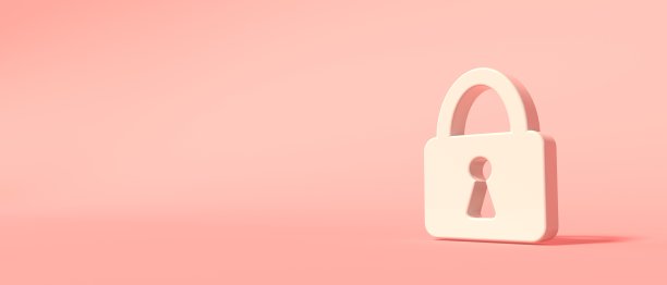 安全安全锁图标- 3D渲染图片下载