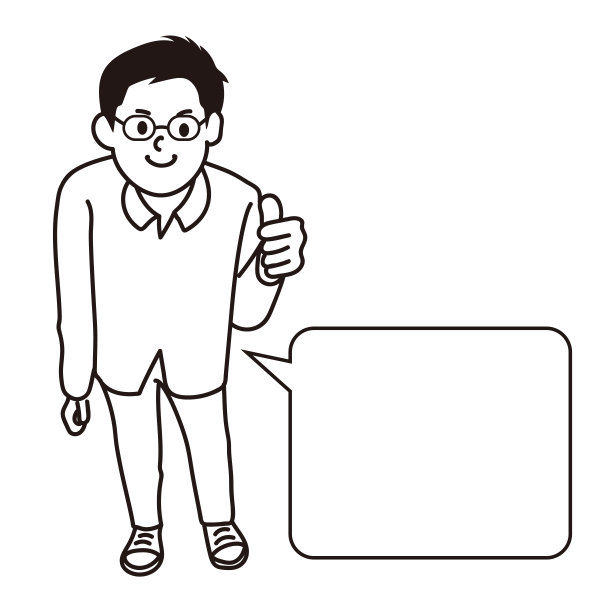 微笑着摆姿势，头顶，男性，演讲气球，商业线画。图片下载