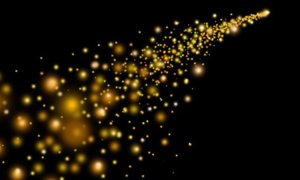 2023新年快乐节日插图烟花火花在黑色背景的节日海报或横幅设计图片下载