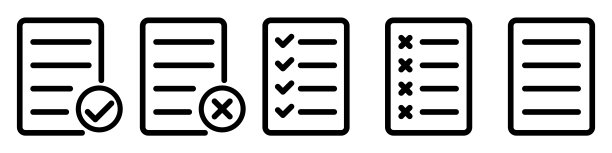 纸质文档图标。矢量检查表图标隔离。图片下载