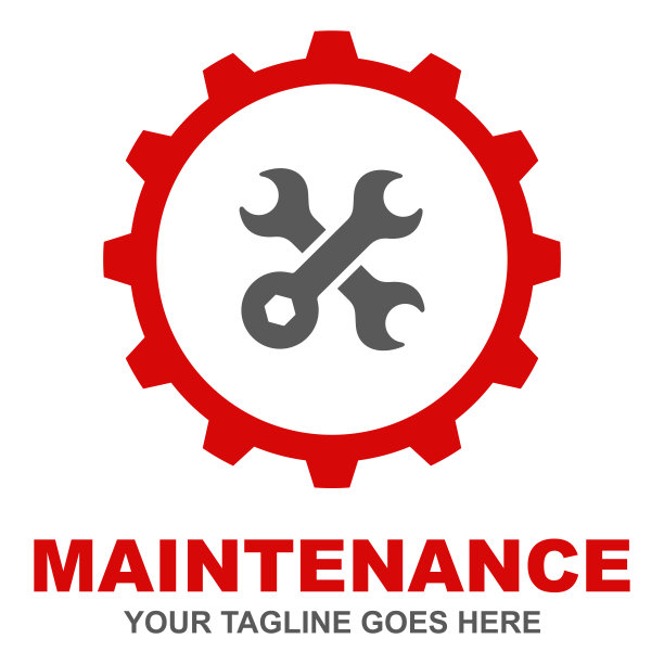 维护简单的平面标志矢量插图图片下载