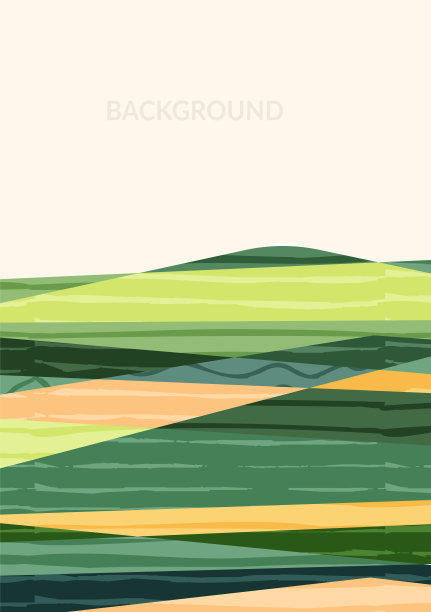 摘要垂直青山原野景观海报。自然生态纹理的山地背景。复古风格的社交媒体模板。乡村风貌，乡村布局，拼贴农业图片下载