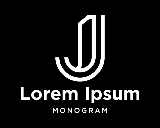 集合字母J字母排版线条图标建筑办公形状优雅风格符号建筑服务品牌设计矢量图片下载