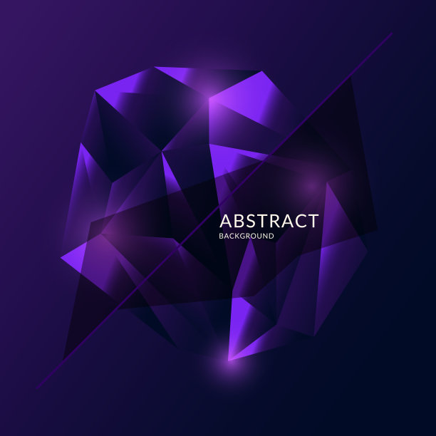 低聚设计。背景中的抽象多边形物体。图片下载