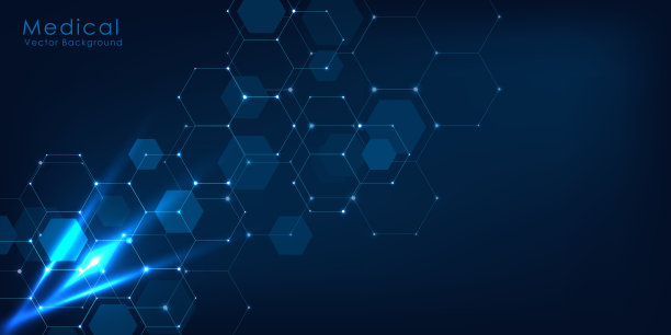 抽象的技术或医学背景与六边形形状图案图片下载