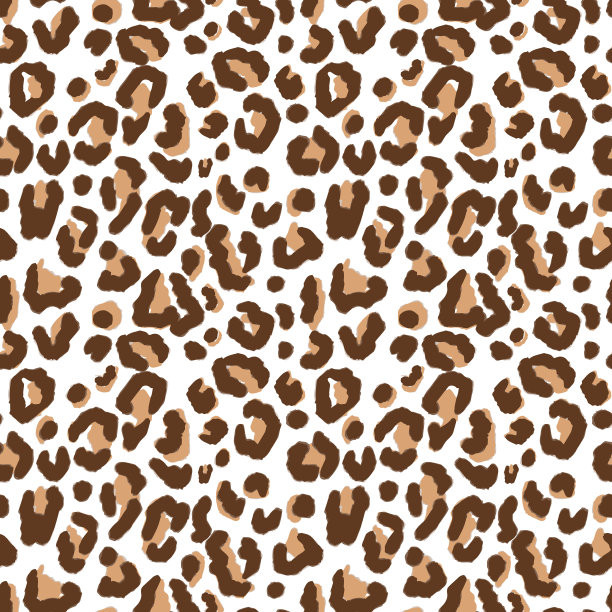 矢量无缝豹纹，白底黑点经典设计图片下载
