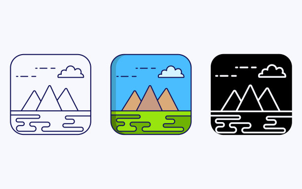 景观插图图标图片下载