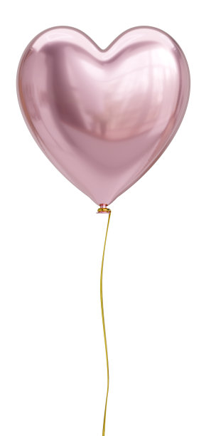 气球粉色情人节孤立无背景海报明信片图片下载