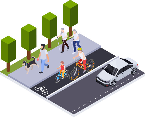 体育活动等距构成图片下载