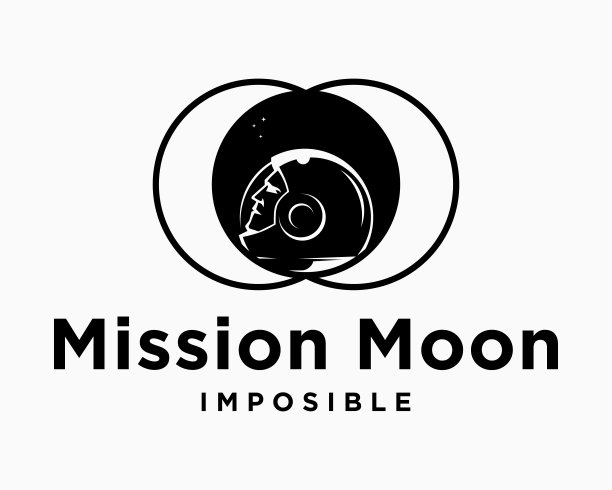 集图标宇航员头盔旅程行星月亮新月环无限空间任务科学知识天空品牌标识设计矢量图片下载