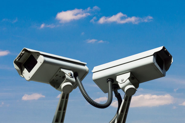 安全摄像头。闭路电视电子摄像机。图片下载