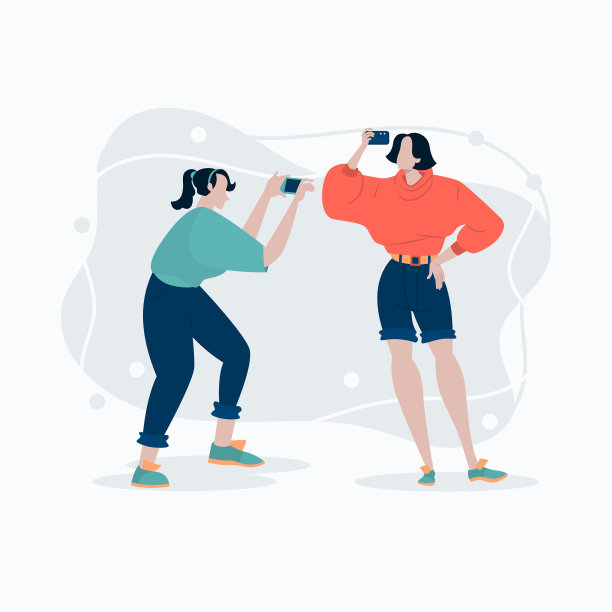 平面设计的人拍照图片下载