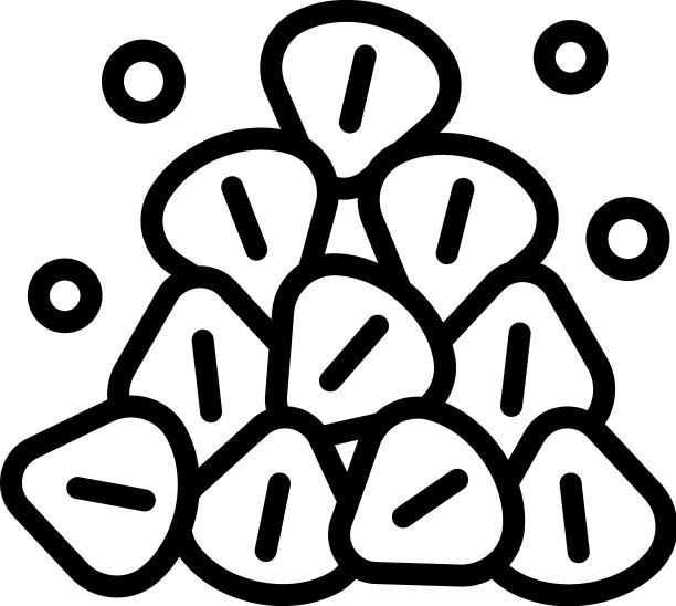 荞麦堆图标轮廓花茎图片下载