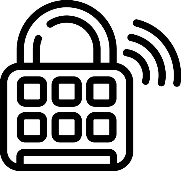 智能WIFI挂锁图标电视遥控器轮廓图片下载